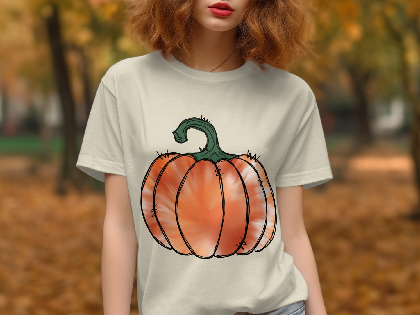 Stylish Halloween Pumpkin Graphic Tee Shirt