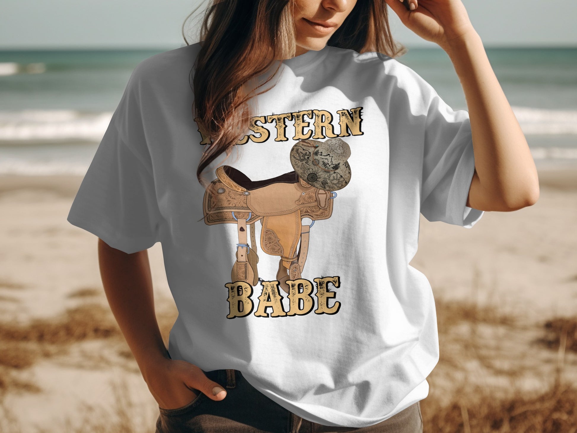 Western Babe Graphic Tee for Casual Wear