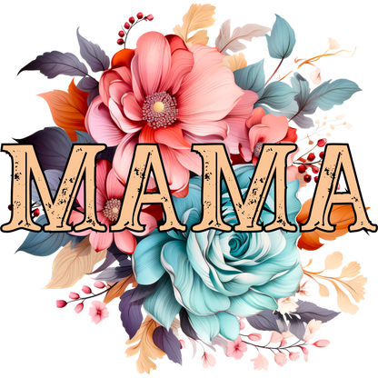 Mama Floral Lettering Design Art Print