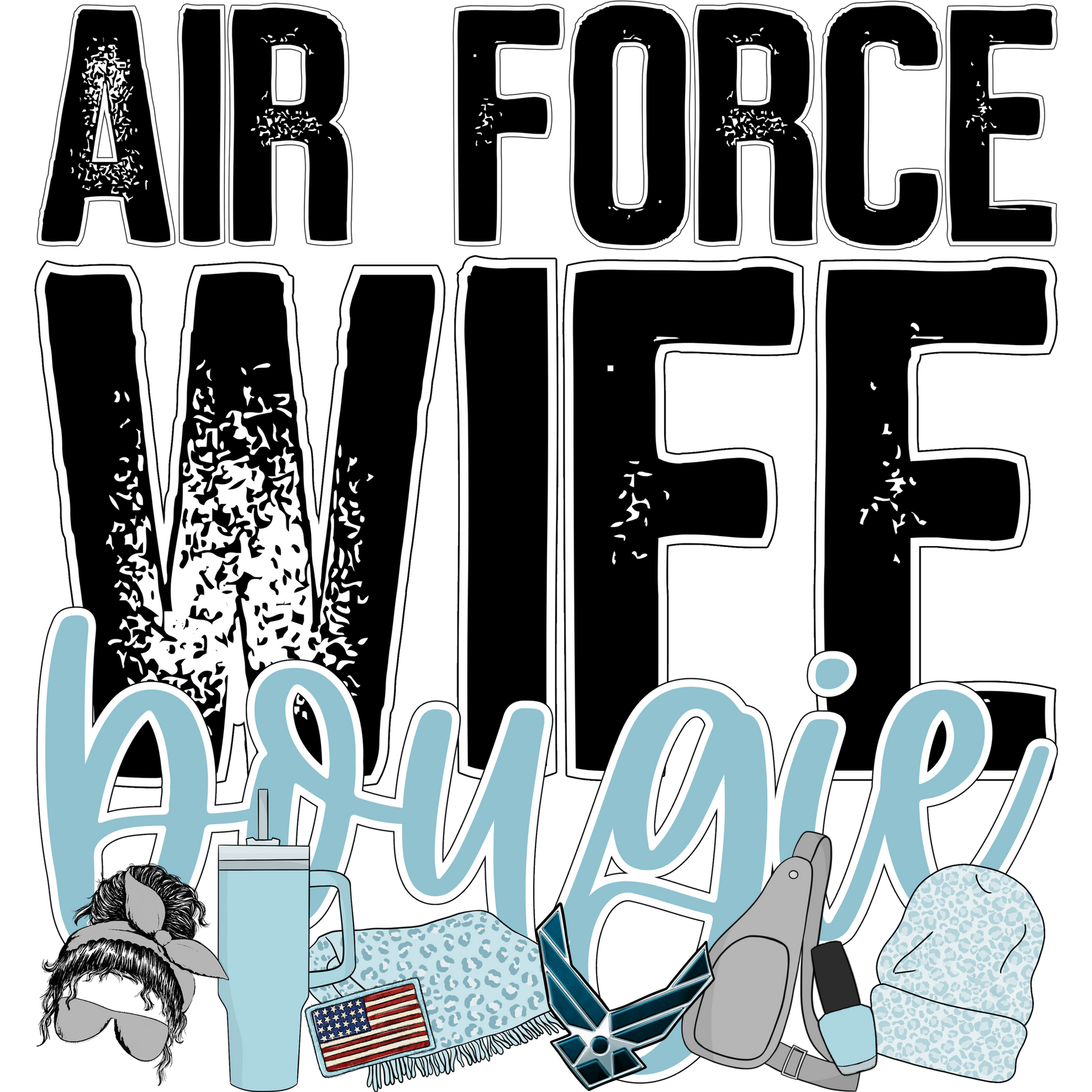 Air Force Wife Bougie Graphic art product