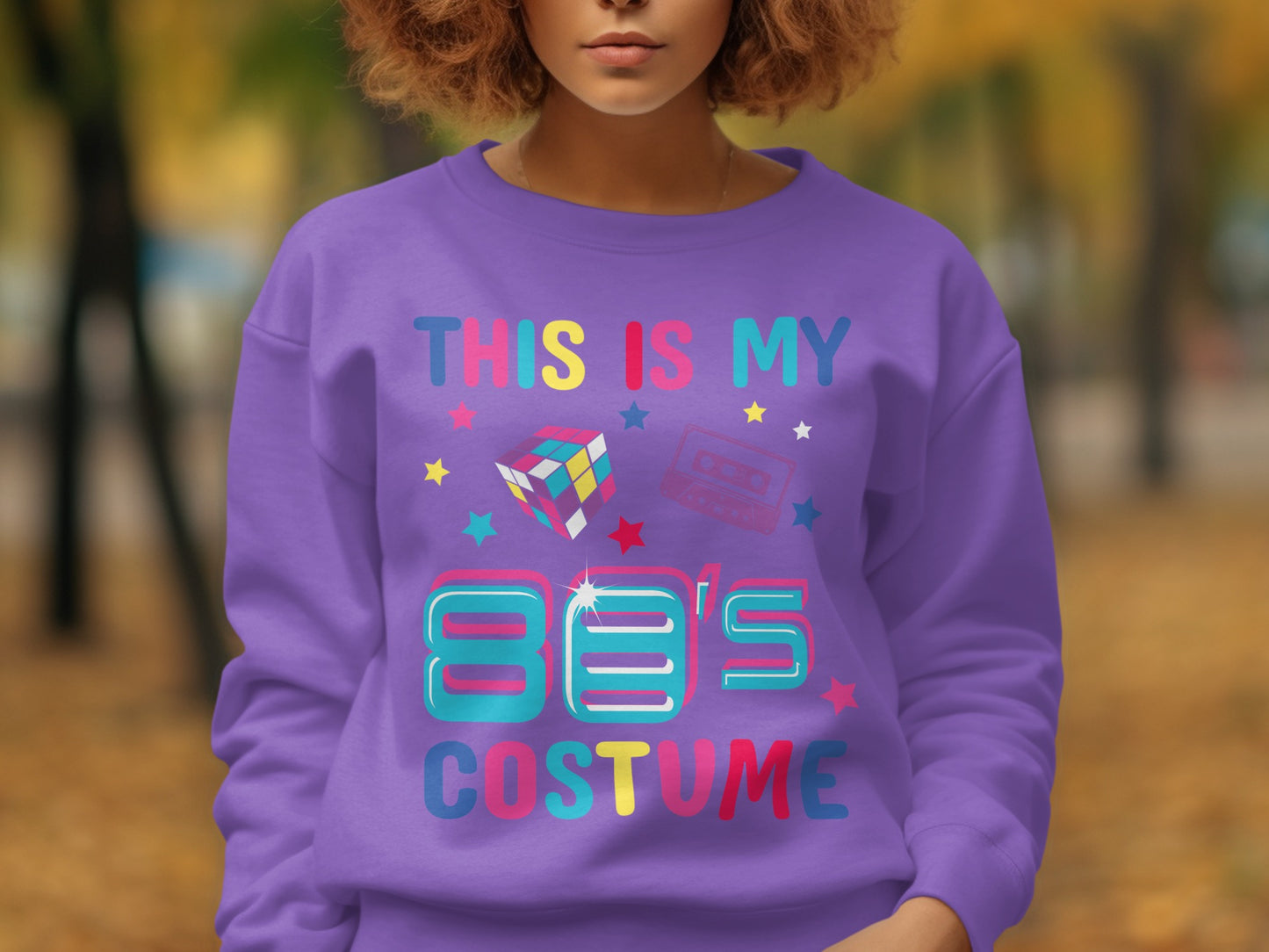 This Is My 80's Costume Colorful Sweatshirt Design