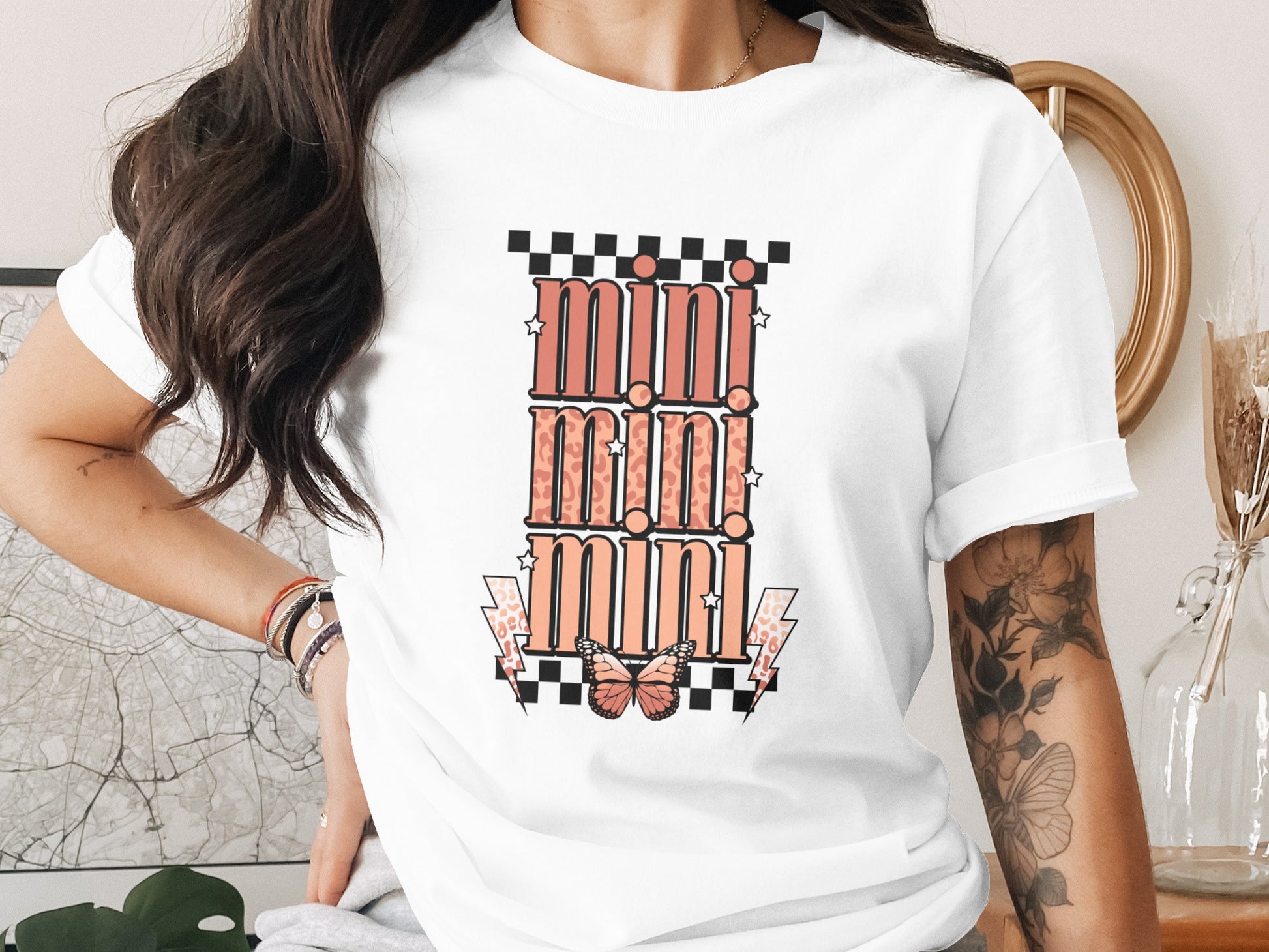 Mini Butterfly Printed Graphic Tee Fashion Shirt