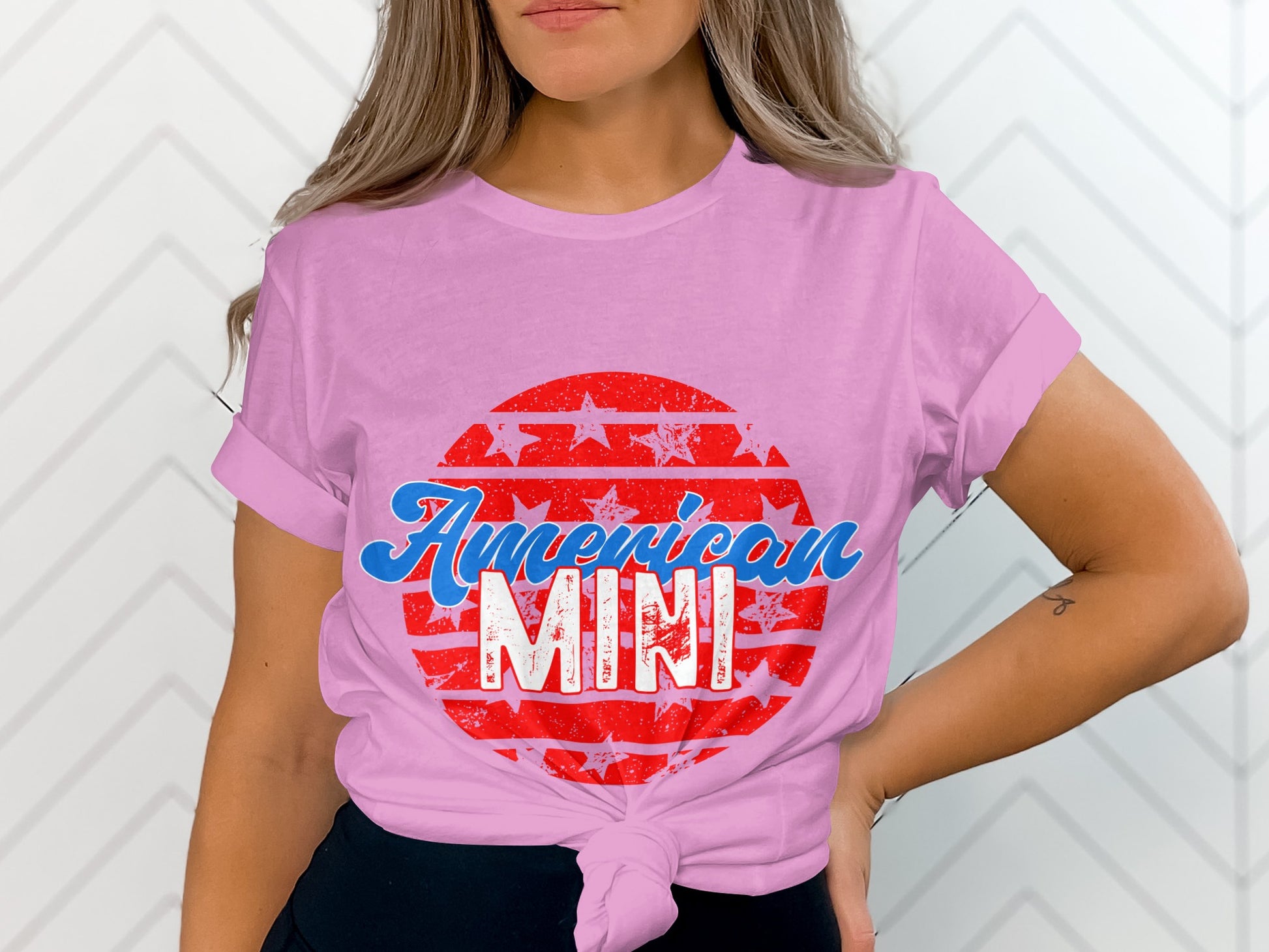 American Mini Graphic Tee for Patriotic Style