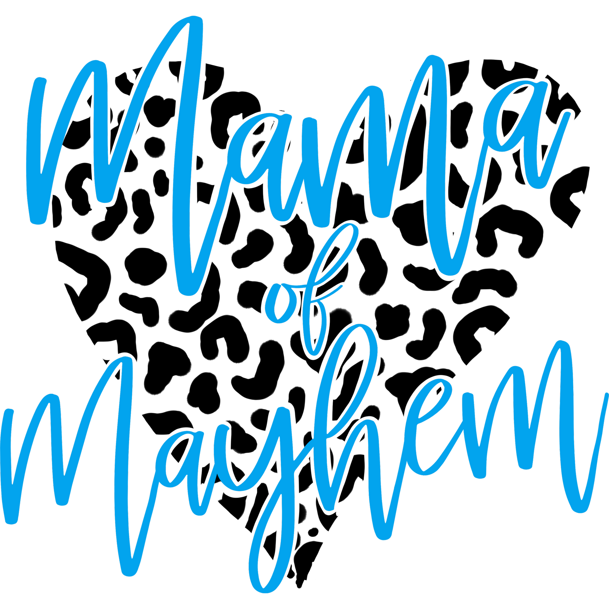 Mama of Mayhem Heart Leopard Print Design