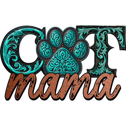 Decorative Cat Mama Paw Print Wall Art