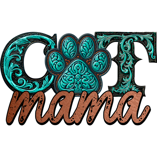 Decorative Cat Mama Paw Print Wall Art