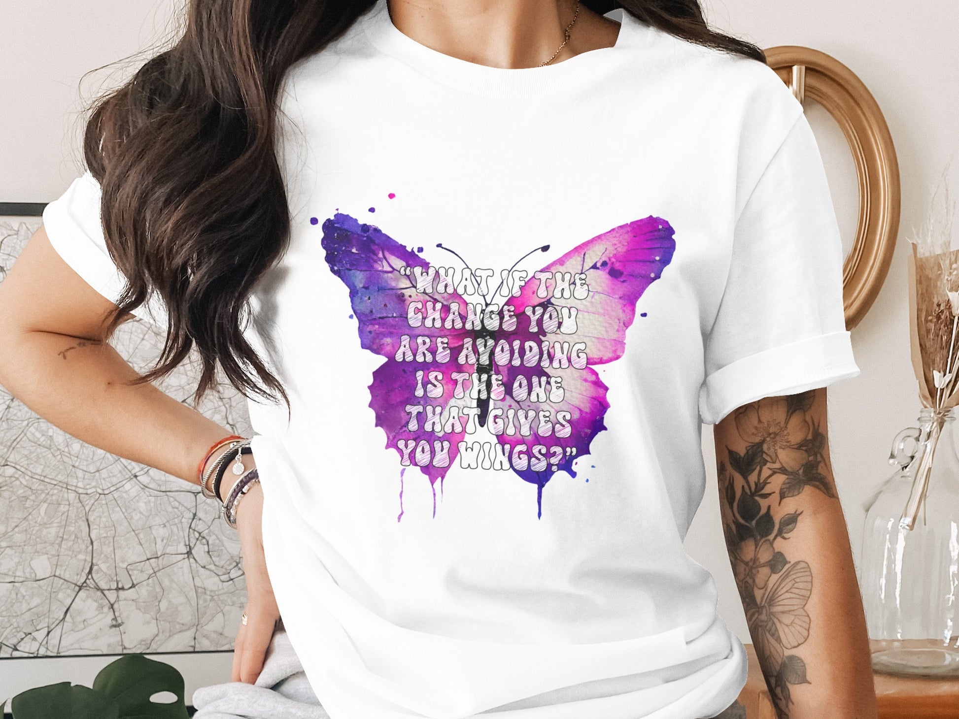 Inspirational Butterfly Design with Motivational Quote product