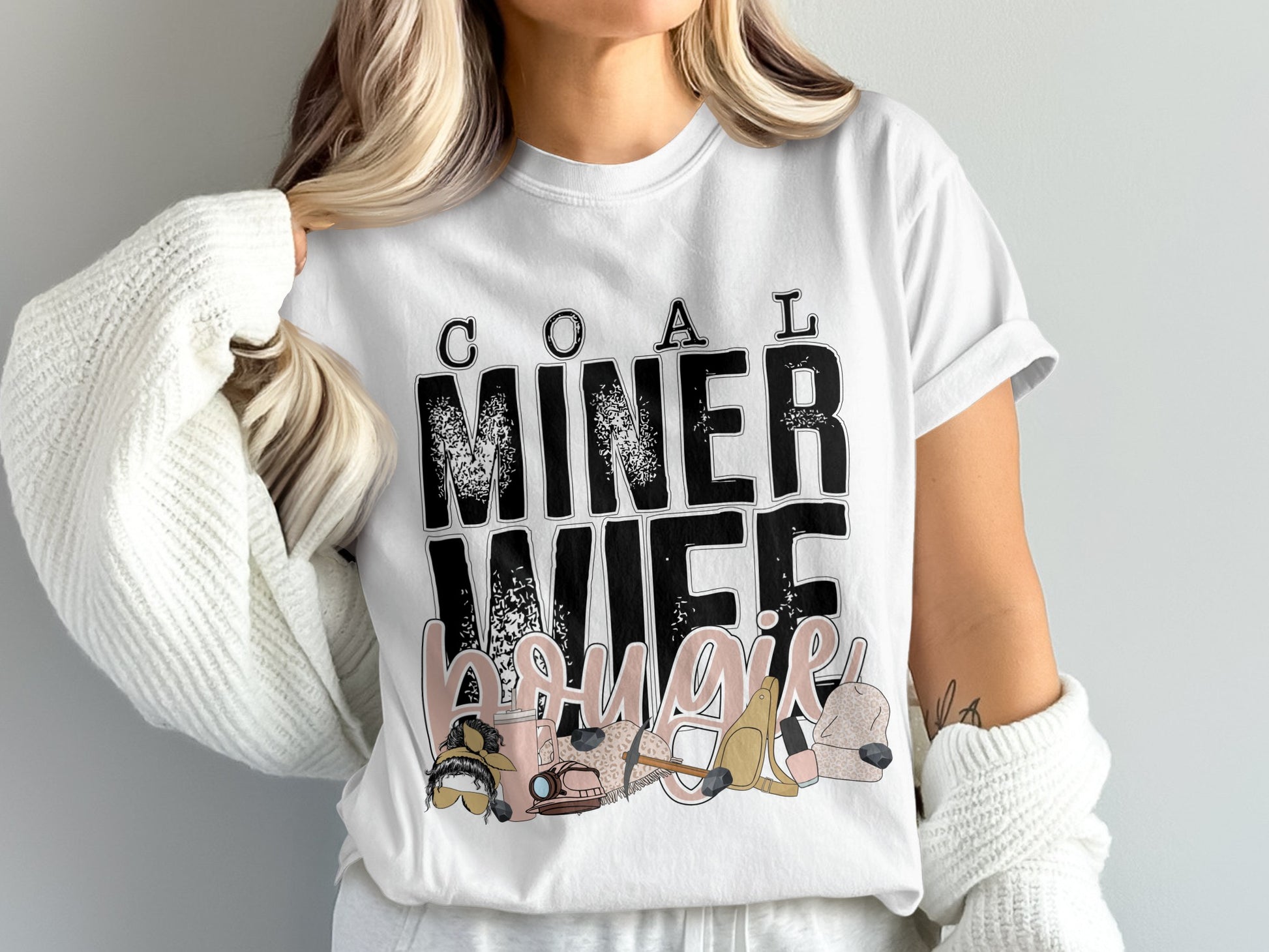 Coal Miner Wife Bougie Graphic Tee Shirt