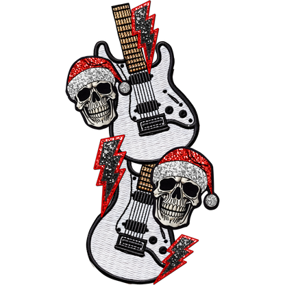 Rock Skulls and Electric Guitars Patch product