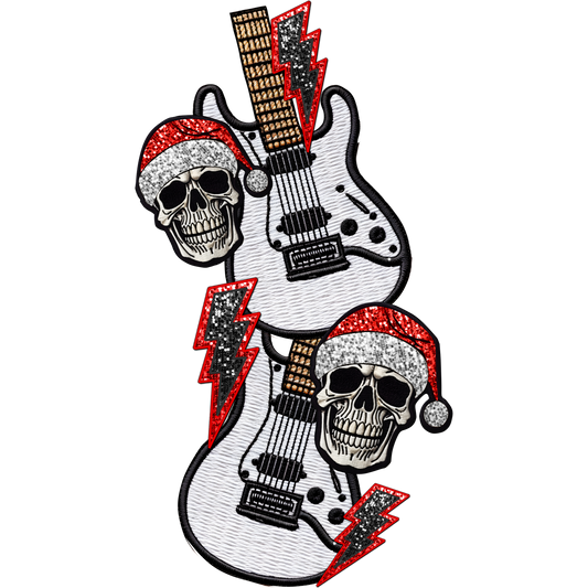 Rock Skulls and Electric Guitars Patch product