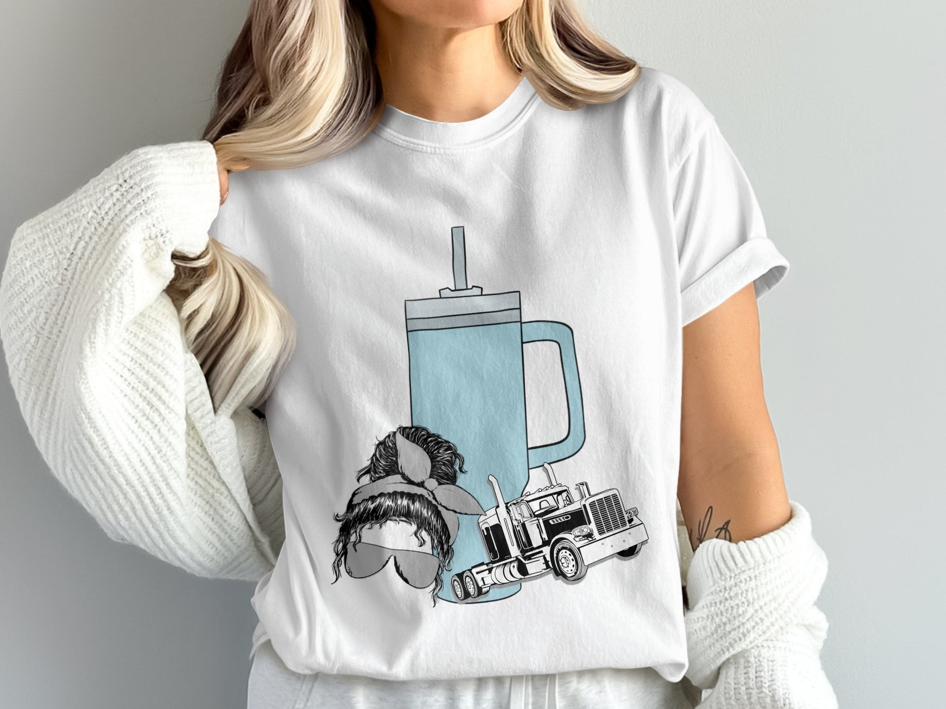 Cozy Cute Plush Animals Ice Beverage and Truck Shirt