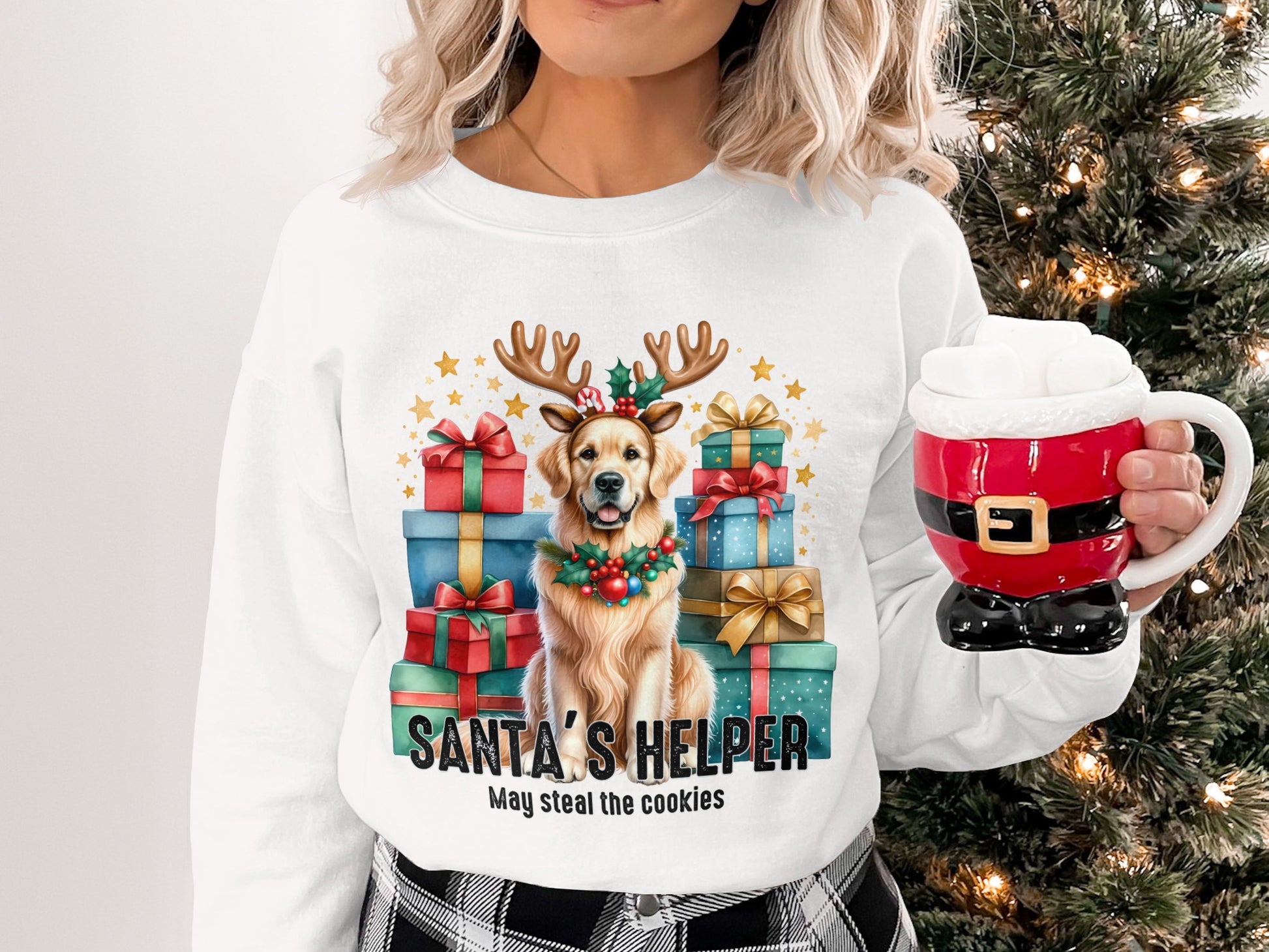 Santa's Helper May Steal The Cookies Long Sleeve