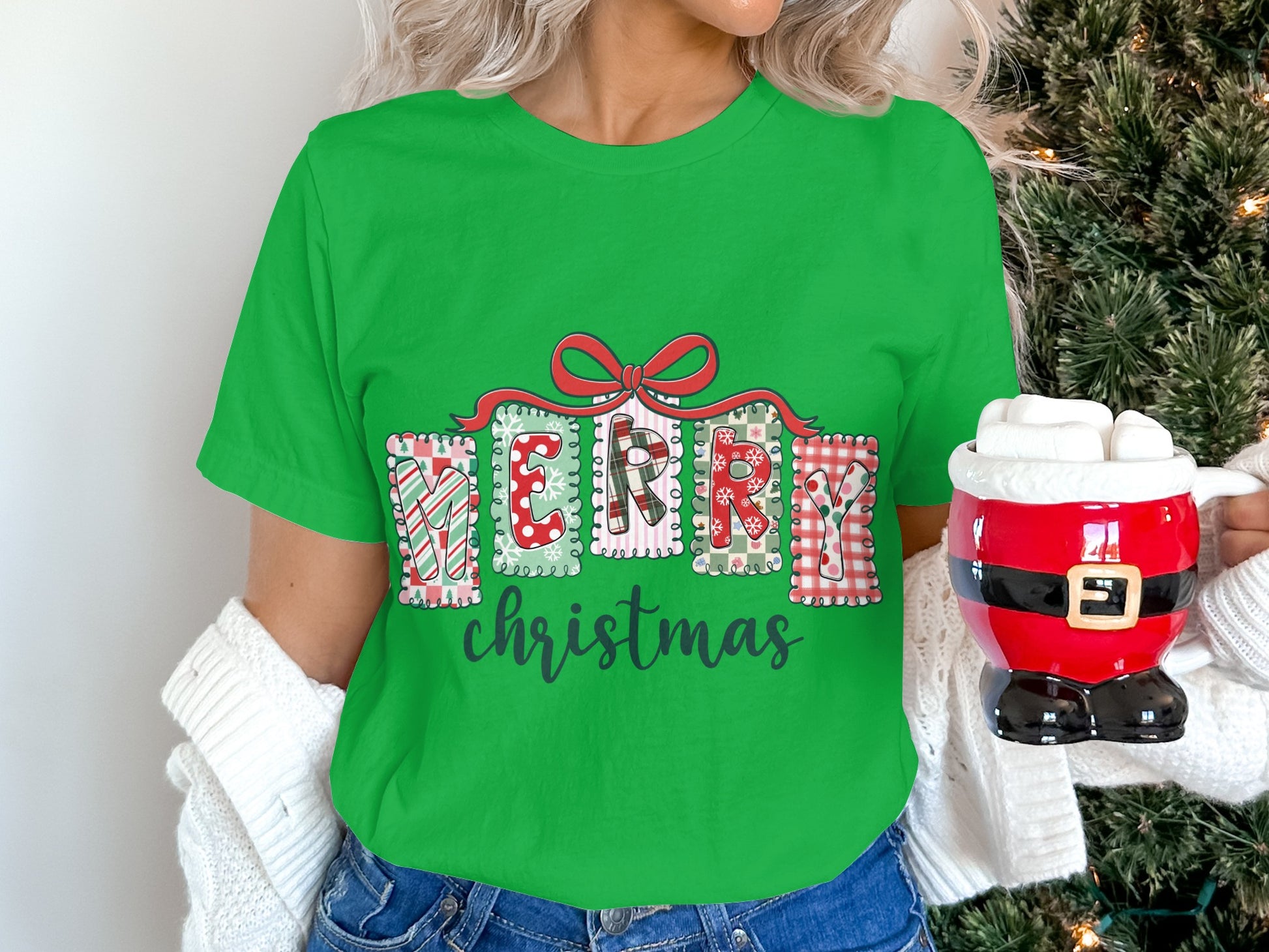 Merry Christmas Graphic Tee Holiday Apparel