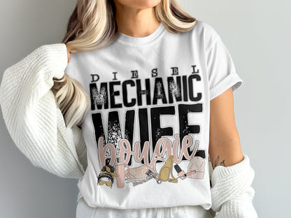 Diesel Mechanic Wife Bougie T-Shirt