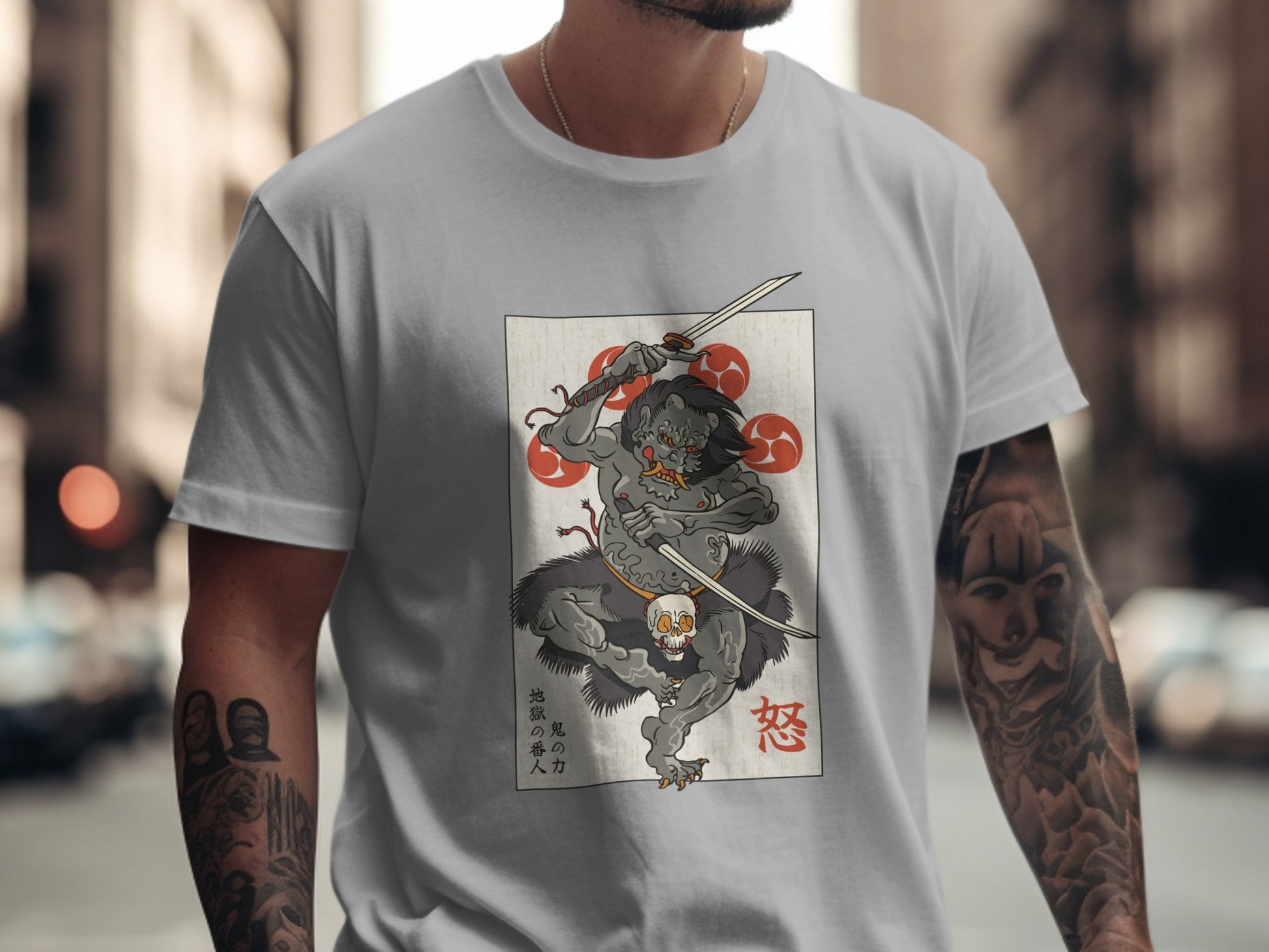 Mythical Beast Graphic Design on Casual Top