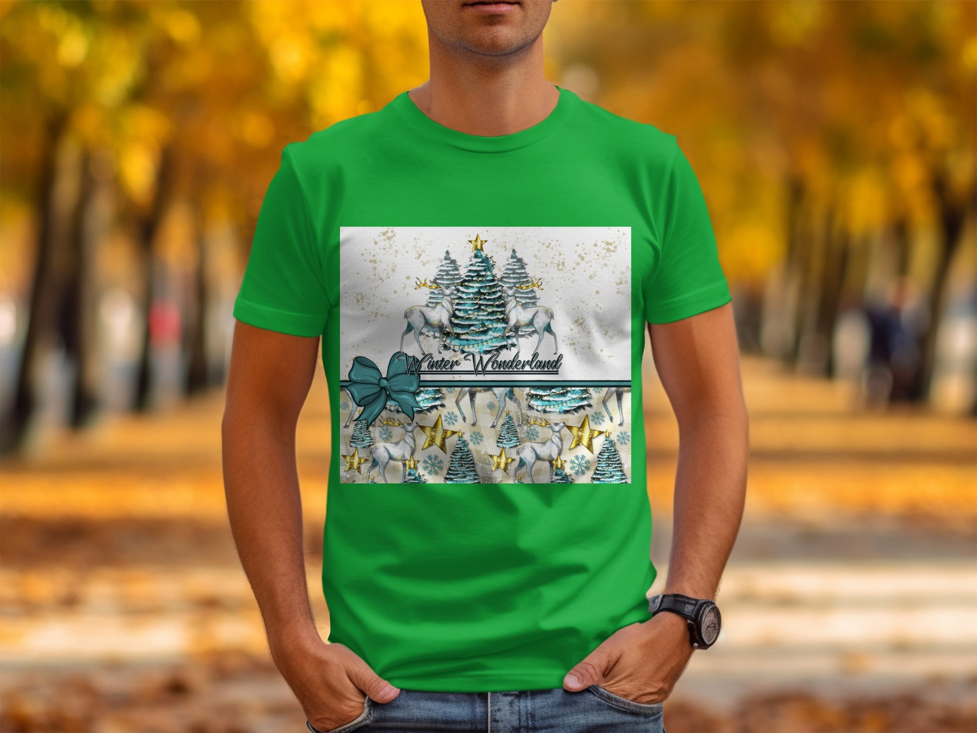 Festive Winter Wonderland Graphic T-Shirt