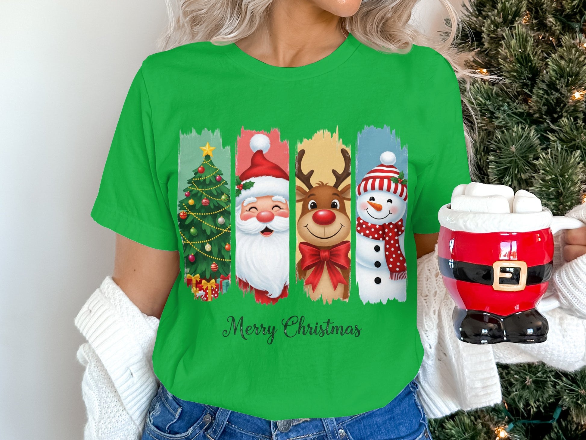 Festive Merry Christmas Graphic Tee for Holiday Cheer