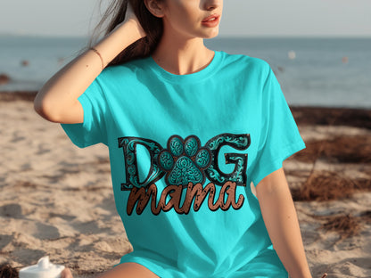 Dog Mama Graphic Tee for Beach Style