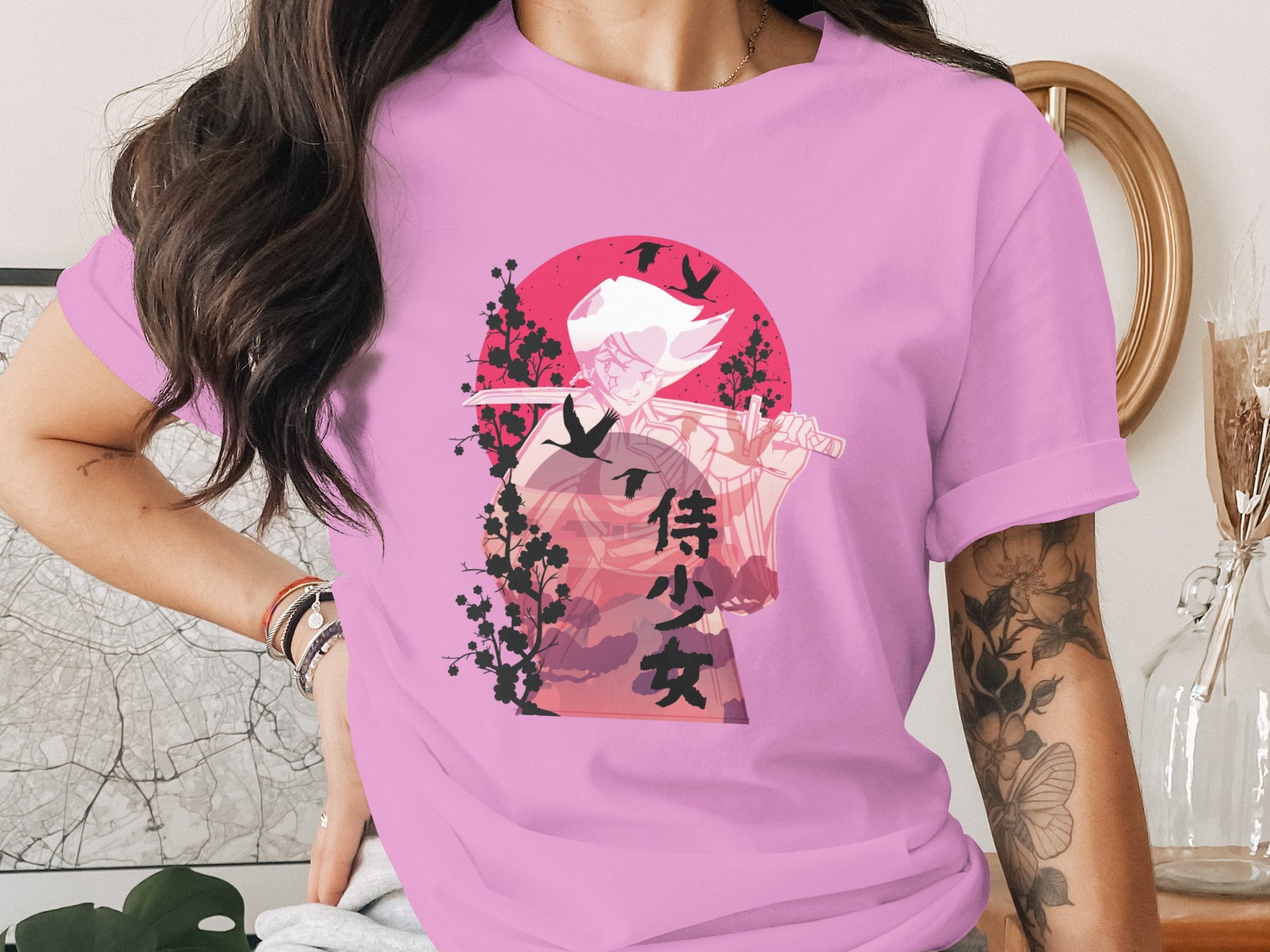 Samurai Girl with Bow and Arrow T-Shirt