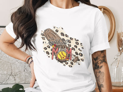 Softball Mom Graphic T-Shirt for Sports Lovers