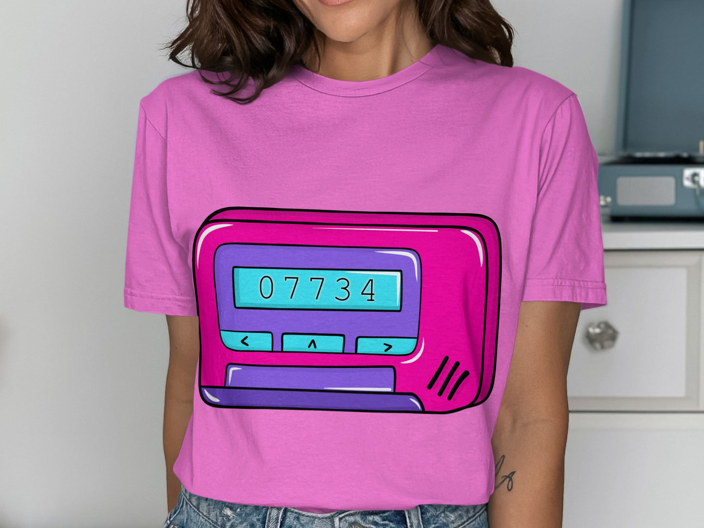 Vintage Cartoon Cassette Player Graphic Tee product