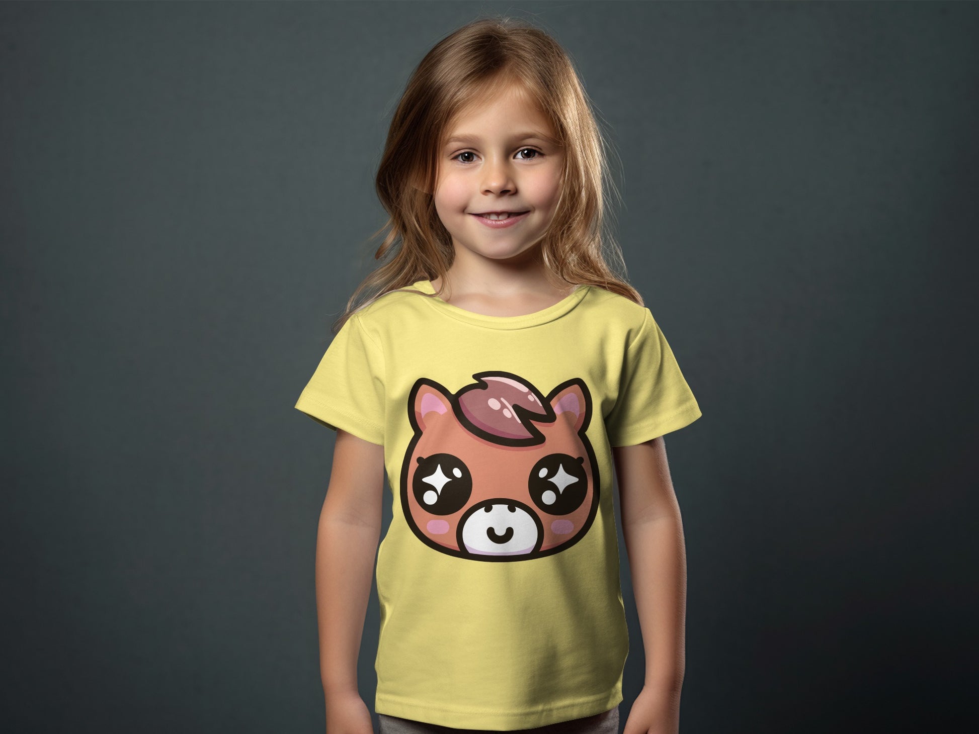 Adorable Cartoon Animal Face Graphic T-Shirt product