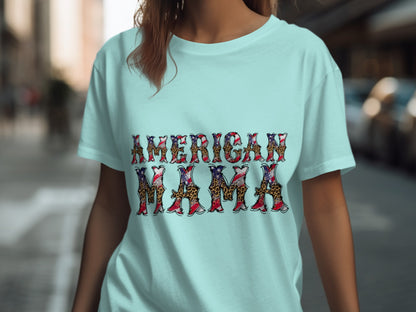 American Mama Graphic Tee Shirt for Casual Wear