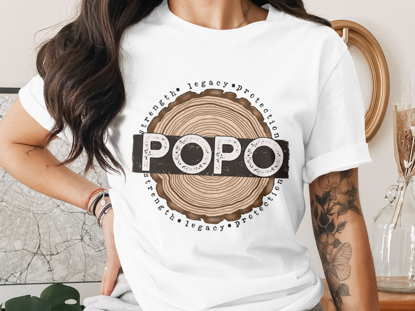 Strength Legacy Protection POPO Design T-shirt