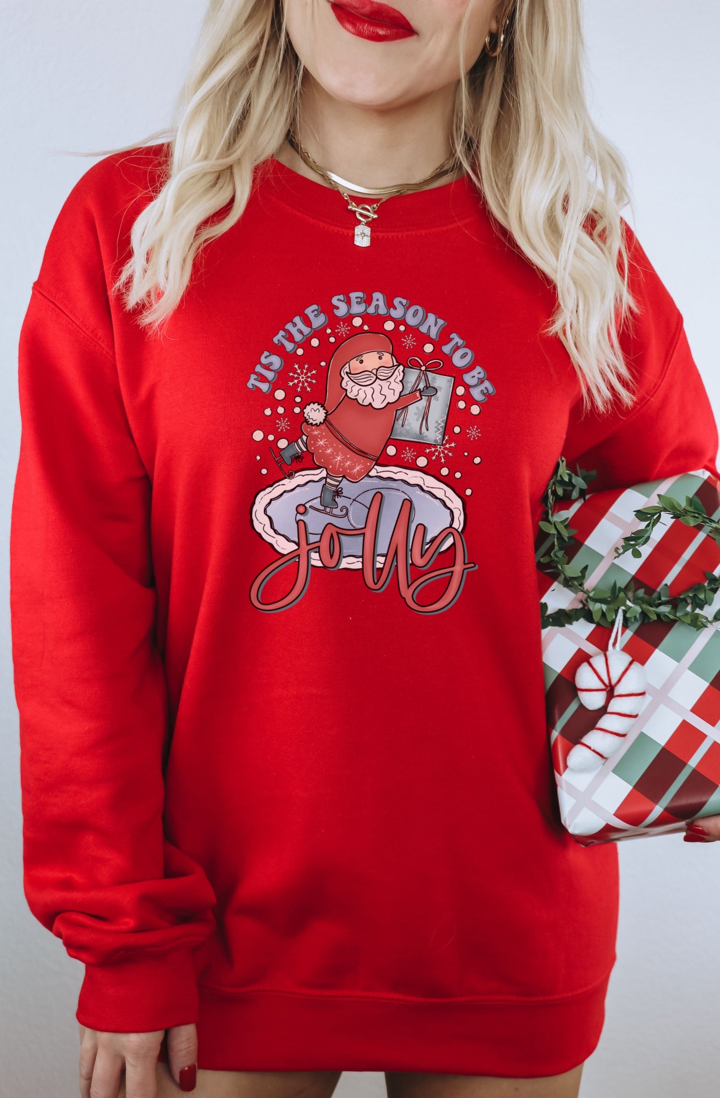 Tis The Season To Be Jolly Santa Claus Sweatshirt