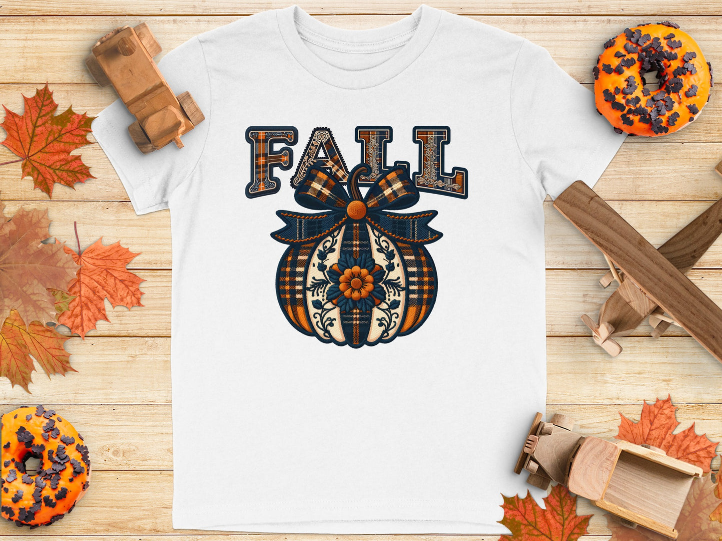Fall Themed Pumpkin with Bow Shirt