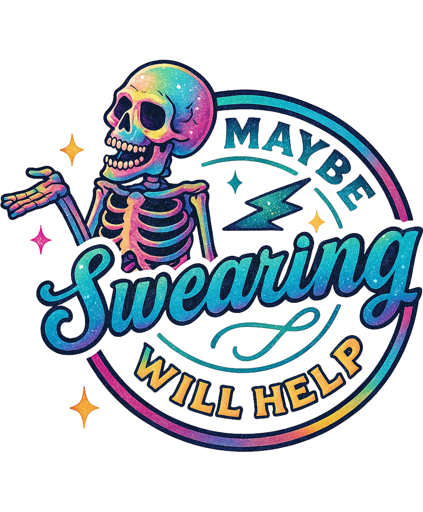 Maybe Swearing Will Help Brightly Colored Design