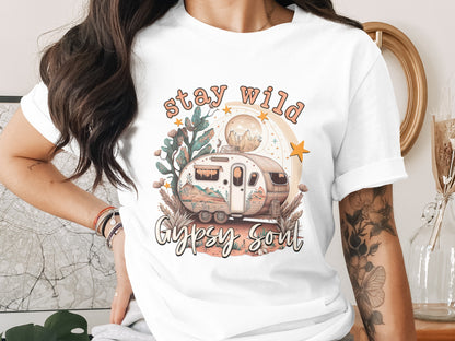 Stay Wild Gypsy Soul RV Camper Graphic T-Shirt