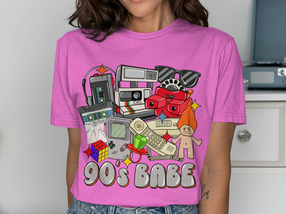 Nostalgic 90's Babe Graphic T-Shirt for Retro Lovers