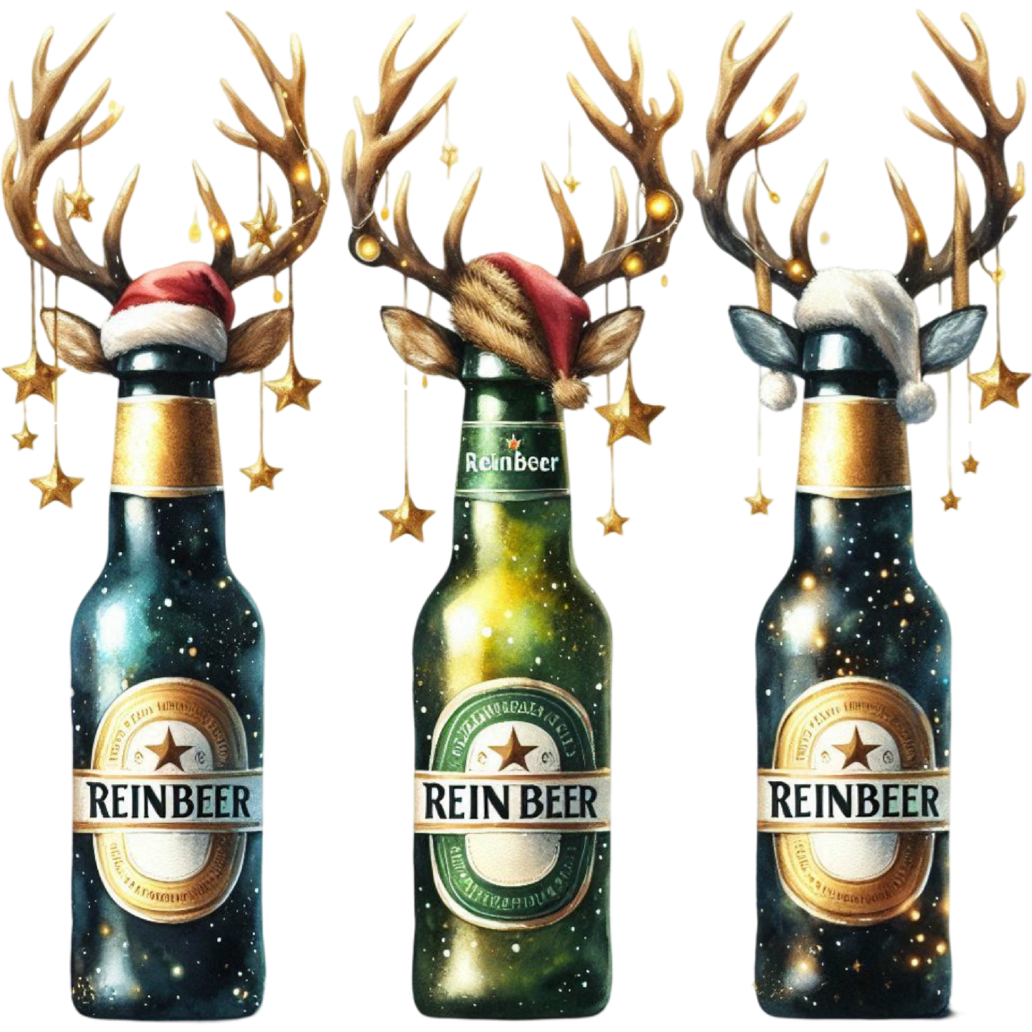 Reinbeer Christmas T-Shirt, Reindeer Antler Beer Shirt, Funny Holiday Tee, Festive Graphic Shirt, Christmas Party T-Shirt