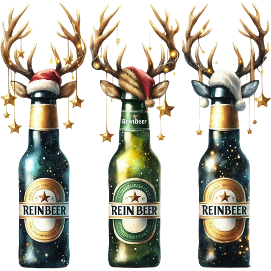 Reinbeer Christmas T-Shirt, Reindeer Antler Beer Shirt, Funny Holiday Tee, Festive Graphic Shirt, Christmas Party T-Shirt