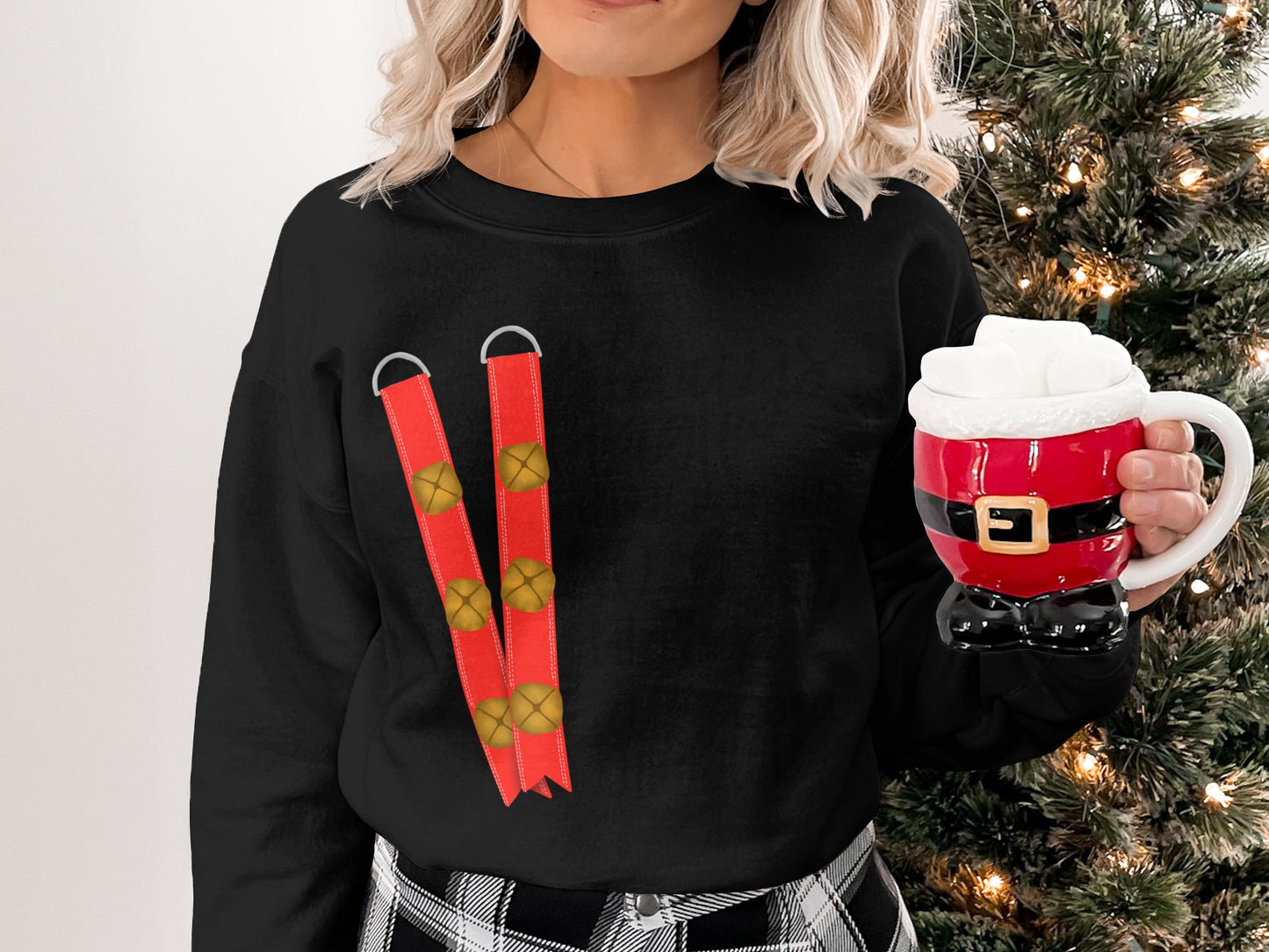 Festive Santa Theme Winter Holiday Sweatshirt