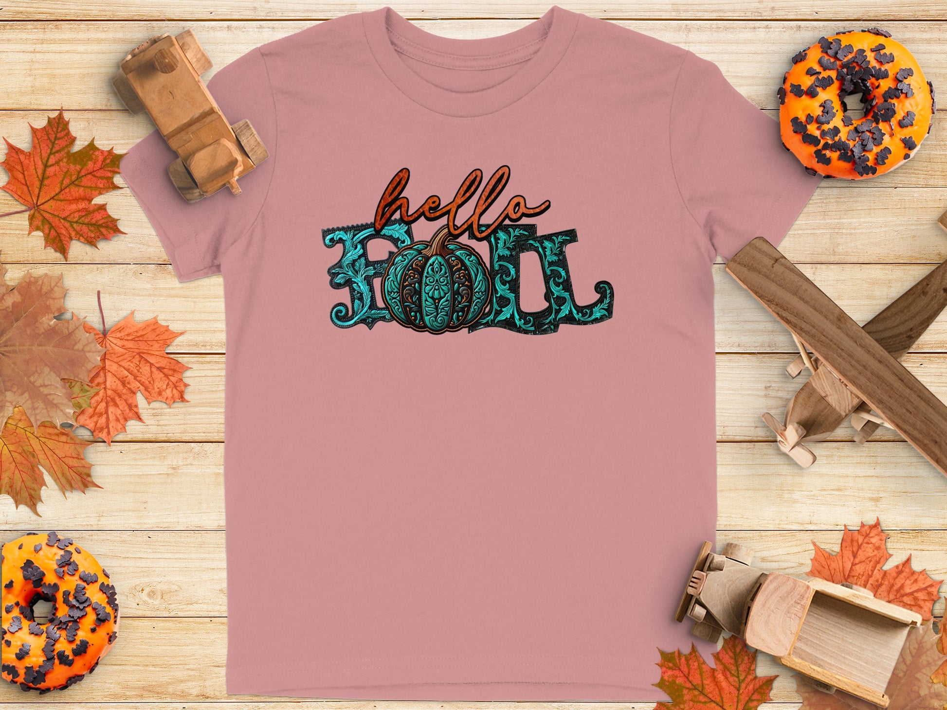 Festive Hello Fall Pumpkin Graphic Tee