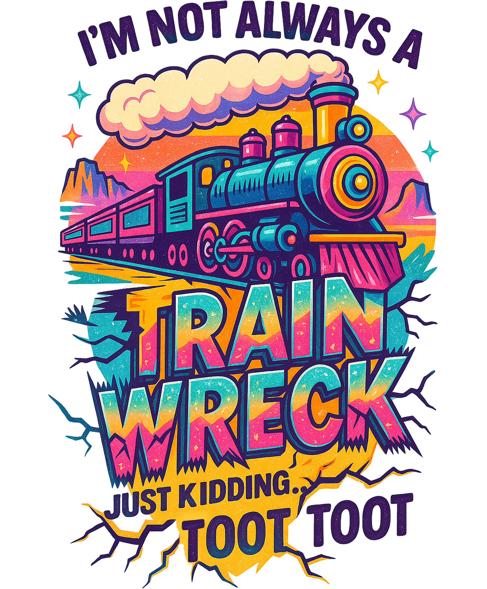 I'm Not Always A Train Wreck Just Kidding Toot Toot