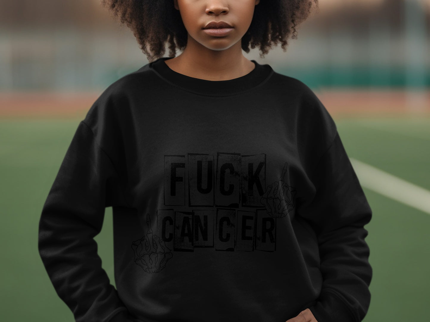 Bold Statement Fuck Cancer Sweatshirt for Awareness