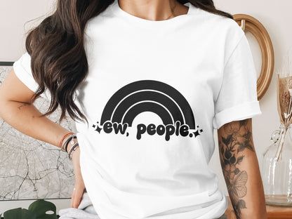 Ew People Rainbow Themed Statement Shirt