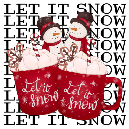 Festive Snowman Hot Chocolate Let It Snow Design
