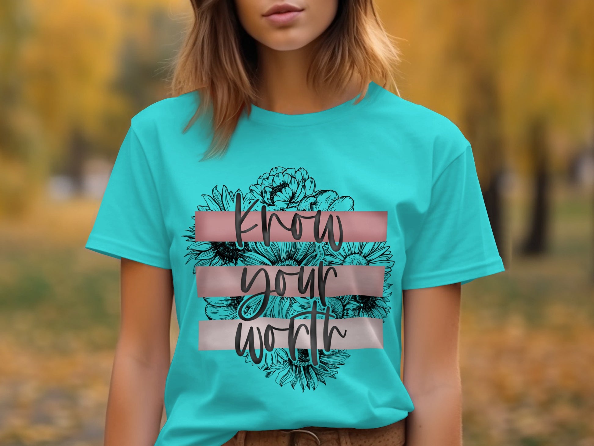 Know Your Worth Inspirational Message T-Shirt