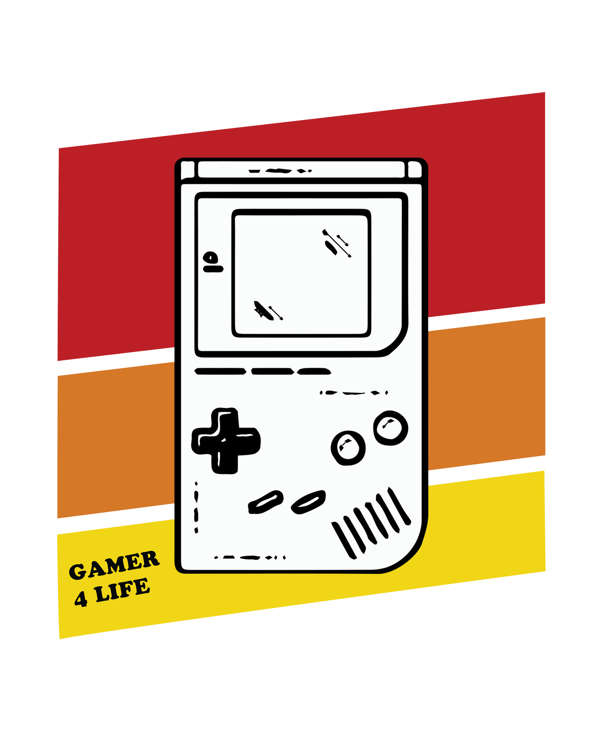 Retro Handheld Console with Gamer 4 Life Graphic Poster