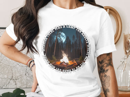 Wishing There Was Camp For Adults Printed Shirt