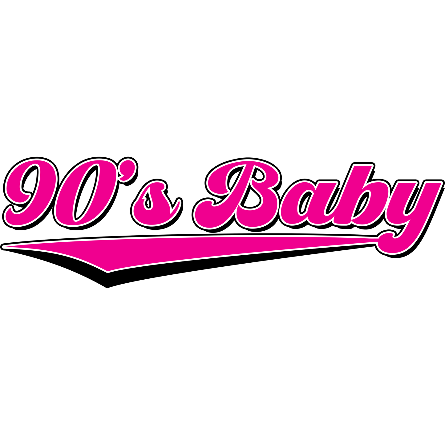 Nostalgic 90's Baby Graphic Retro Apparel Product