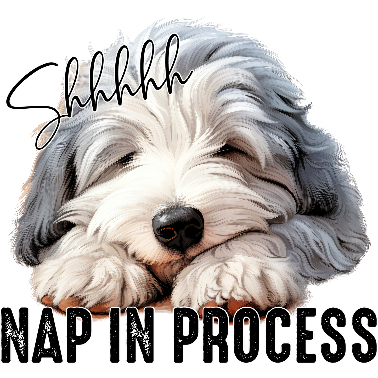 Shhhhh Nap in Process Adorable Sleeping Dog Sign