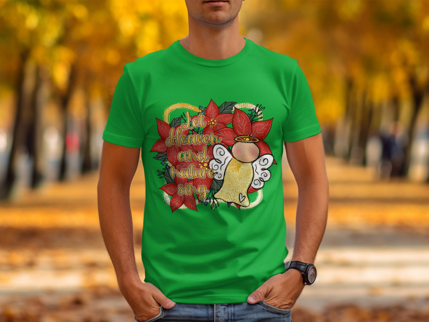 Let Heaven And Nature Sing Christmas Angel Shirt