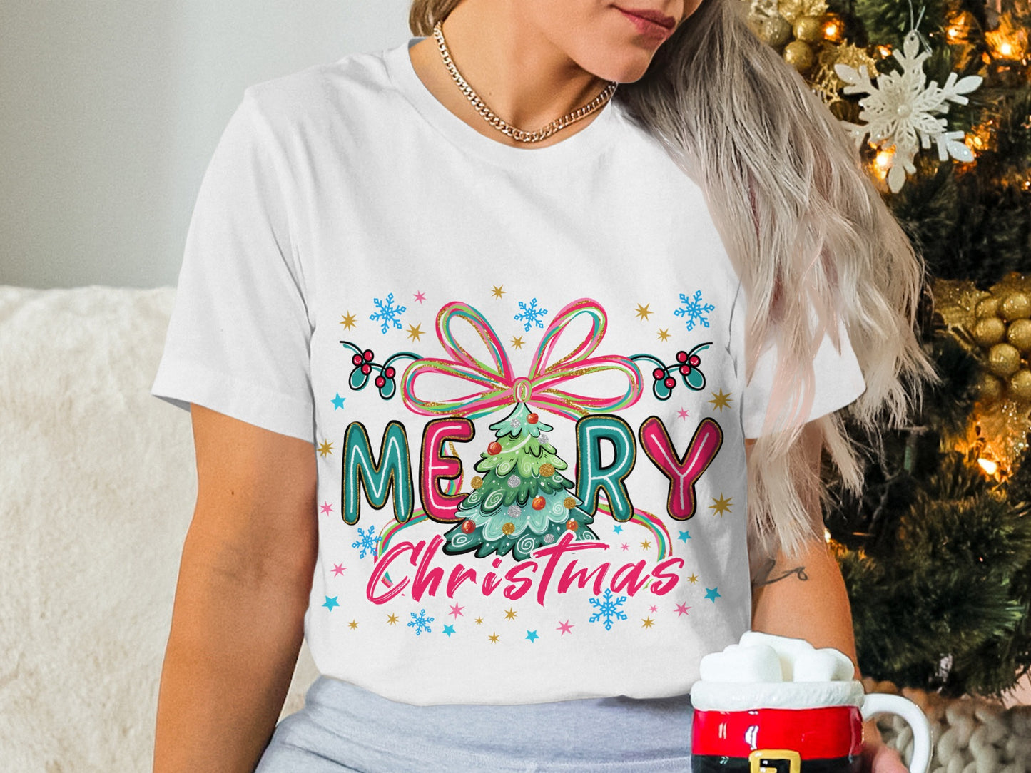 Merry Christmas T-Shirt with Festive Design product