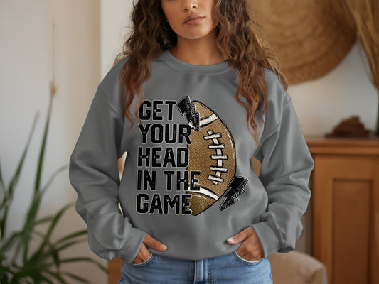 Get Your Head In The Game Football Sweatshirt product type