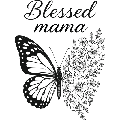 Blessed Mama Butterfly and Floral Artwork product